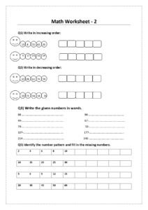 Maths Worksheets for Class 1 (2)