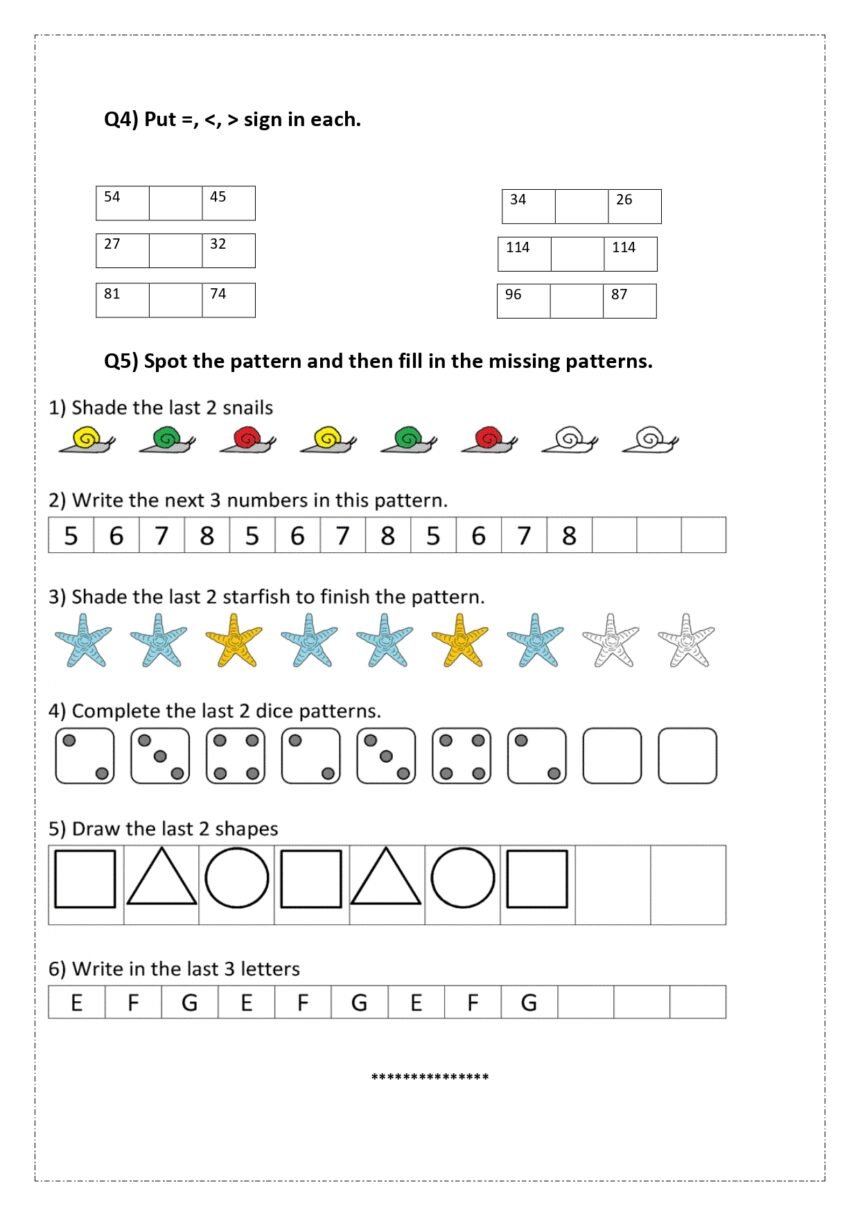 Maths Worksheets for Class 1 (3)